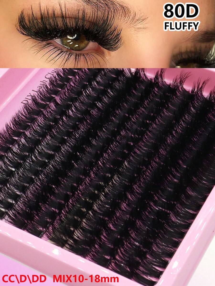 12 Bandejas/240 Peças Agrupamentos de Cílios Fofos 40D/60D/80D/100D/120D/160D/200D Cílios Grossos 5D 10-20mm Segmentados Falso Cílios de Vison Encaracolados CC/C/D/DD Extensão de Cílios Maquiagem Ferramentas Agrupamentos de Cílios, Agrupamentos de Cílios, Cílios Individuais, Cílios, Cílios Falsos