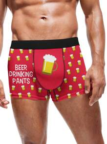Boxers For Men Briefs Print With Beer Men Lingerie Boxer Shorts   Funny Underwear For Men - Multicolor - View 2
