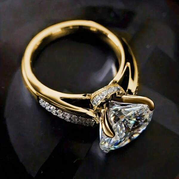Luxurious Delicate Promise Ring - Inlaid With Shiny Cubic Zirconia, Perfect For Evening Party And Daily Wear, Fashionable Engagement Ring For Ladies, Exquisite Accessory For Special Occasions And Romantic Gift Ideas