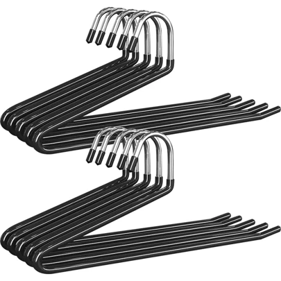 10PCS Perchas para Pantalones Z Moldeado Ganchos para Pantalones con Extremos Abiertos para Ropa con Recubrimiento de Caucho Antideslizante Que Ahorra Espacio-para Faldas Bufandas Perchas para Pantalones 10 Piezas Ganchos para Pantalones con Recubrimiento de Caucho Antideslizante  Z Moldeado Pantalón Rack Gancho para Ropa Ganchos para Falda y Pantalones de Extremo Abierto