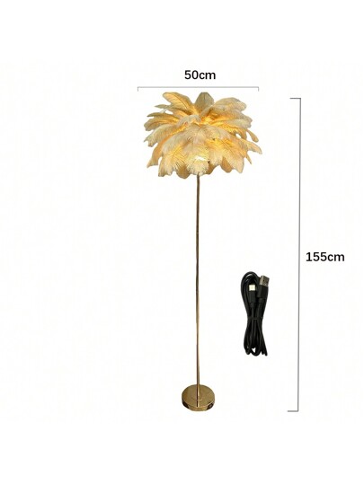 Rechargeable Feather Lamp Home Light, Living Room St ing Lamp, Romantic Wedding Aisle European Data Cable Set view 11