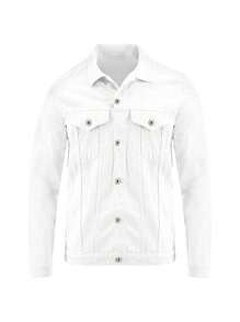 INDICUM Chamarra De Mezclilla Premium Para Hombre Slim Fit - Blanco - Ver 6
