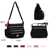 DIOSA LUNA Bolso cruzado de mujer, nuevo bolso grande de tela Calidad con un solo hombro, gran capacidad, de moda, versátil y impermeable - Negro - Ver 2