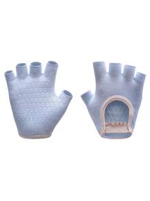 女士半指露背防滑耐磨健身哑铃壶钓鱼露营骑行普拉提瑜伽手套B3健身房配件