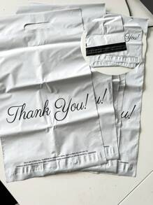 6/12入組防水厚禮品包裝包帶手柄,自黏式船運郵件包