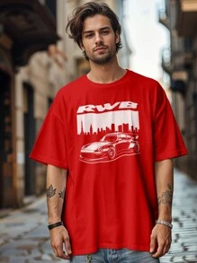 T-Shirt Sport Car  911 RWB Rauh-Welt Ref 4124 Fluxo FX - Red - View 5