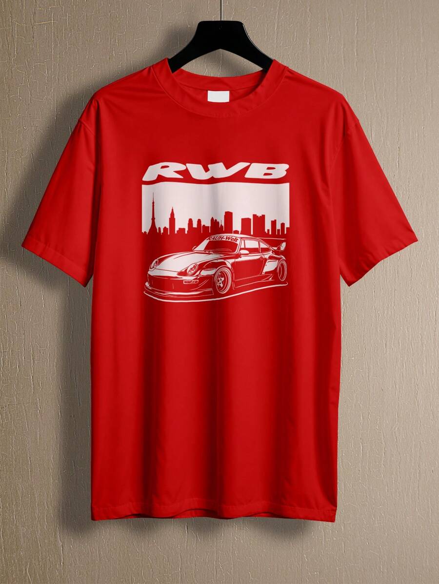 T-Shirt Sport Car 911 RWB Rauh-Welt Ref 4124 Fluxo FX - Red - View 1