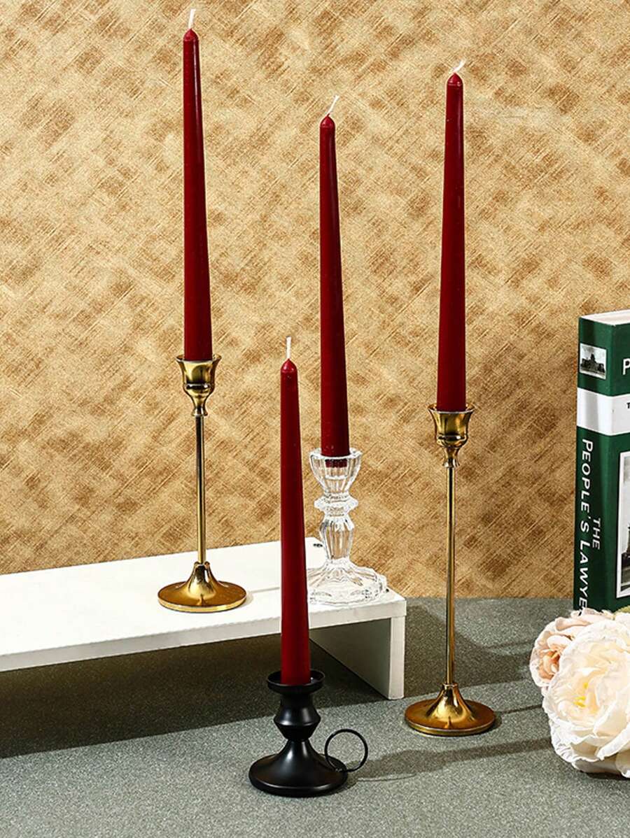 2pcs (10 Inch) Burgundy Long Scented Candles, Including Scented Candle Set, Can Burn For 8 Hours, Halloween Candle Center Decoration, Christmas Home Atmosphere Decoration, Home Candle Holder Gift, Suitable For Giving Gifts To Close Friends, Women, And Winter Solstice Gifts