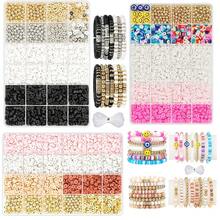 2680pcs Clay Bead Set For DIY Bracelet Making Kit,Color Polymer Clay Bead Flat Beads With Findings For DIY Friendship Bracelet Jewelry Making Set - Multicolor - View 5
