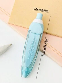 1pc Purple Pen Shaped Retractable Correction Tape, Creative School & Office Supply Refillable Correction Tape