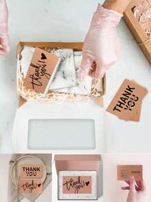 10/30/50pcs Thank You Cards, Small Business Fans Various Styles Thank You Cards, Shopping Kraft Thank You Greeting Cards Suitable For Christmas, Wedding/Bridal Shower, Holiday Party And Other Decorations Retail Store Owner Merchandise Customer Cards 2.1x3.5 Inch,Christmas