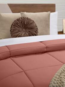 Home Elephant Single Duvet Quilt Two Views Soft Quilted - Orange - View 3