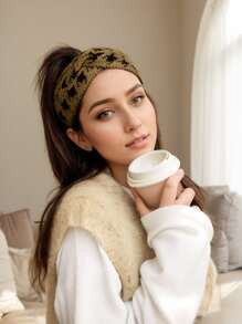 1/2 Băng Đô Dệt Kim Kẻ Sọc Thời Trang Mới, Băng Đô Ấm Áp Tai Mùa Thu Đông Co Giãn Rộng, Phụ Kiện Băng Đô Tóc Chống Trượt Cho Thể Thao, Ngoài Trời, Khiêu Vũ - Nhiều màu - Xem 4