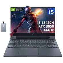HP Victus 15.6" 144Hz FHD Gaming Laptop, Intel Core I5-13420H, Up To 64GB RAM, Up To 4TB PCIe SSD, NVIDIA GeForce RTX 3050, Backlit Keyboard, HD Webcam, Win 11 Pro, Blue, 32GB Hotface USB Card - 藏蓝色 - 查看 1