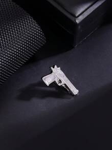 1pc Fun & Personalized Silver Punk Tie Clip, Multiple Styles Available For Daily Gentlemen's Wear - Silver - View 7