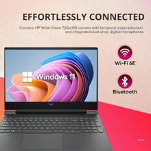 HP Victus 15.6" 144Hz FHD Gaming Laptop, Intel Core I5-13420H, Up To 64GB RAM, Up To 4TB PCIe SSD, NVIDIA GeForce RTX 3050, Backlit Keyboard, HD Webcam, Win 11 Pro, Blue, 32GB Hotface USB Card - 藏蓝色 - 查看 6