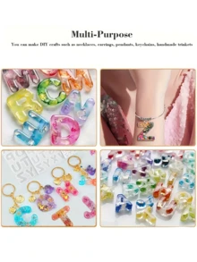 1 件 26 英文字母模具硅胶模具 10 数字硅胶模具，字母和数字模具手动字母树脂铸造模具，大写字母模具，用于 DIY 环氧树脂、蜡烛、肥皂 - 白色 - 查看 4