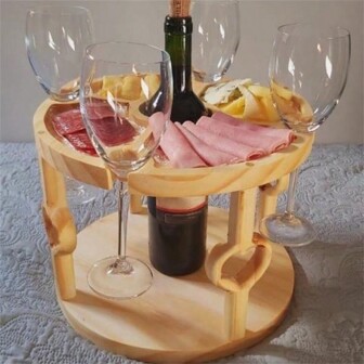 1pc Snack Door Cups Wooden Pinus Cold Board And Snacks Beautiful