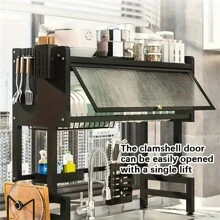 1 Cái Giá Thoát Nước Nhiều Tầng Bồn Rửa Nhà Bếp Mặt Bàn Chống Bụi Lưu Trữ Bát Lưu Trữ Giá Phơi Đũa Gia Đình Giá Thoát Nước Kệ Bếp Màu Đen - màu đen - Xem 5