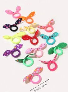 100入組小女童蝴蝶結裝飾髮圈