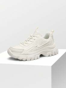 Women's Platform Chunky Fashion Sneakers, Perfect For Walking, Workouts, Sports, Work, And Casual Wear.