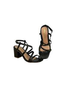Women's Thick Heel Sandal Square Block Casual Classic Comfortable M - 黑色 - 查看 2