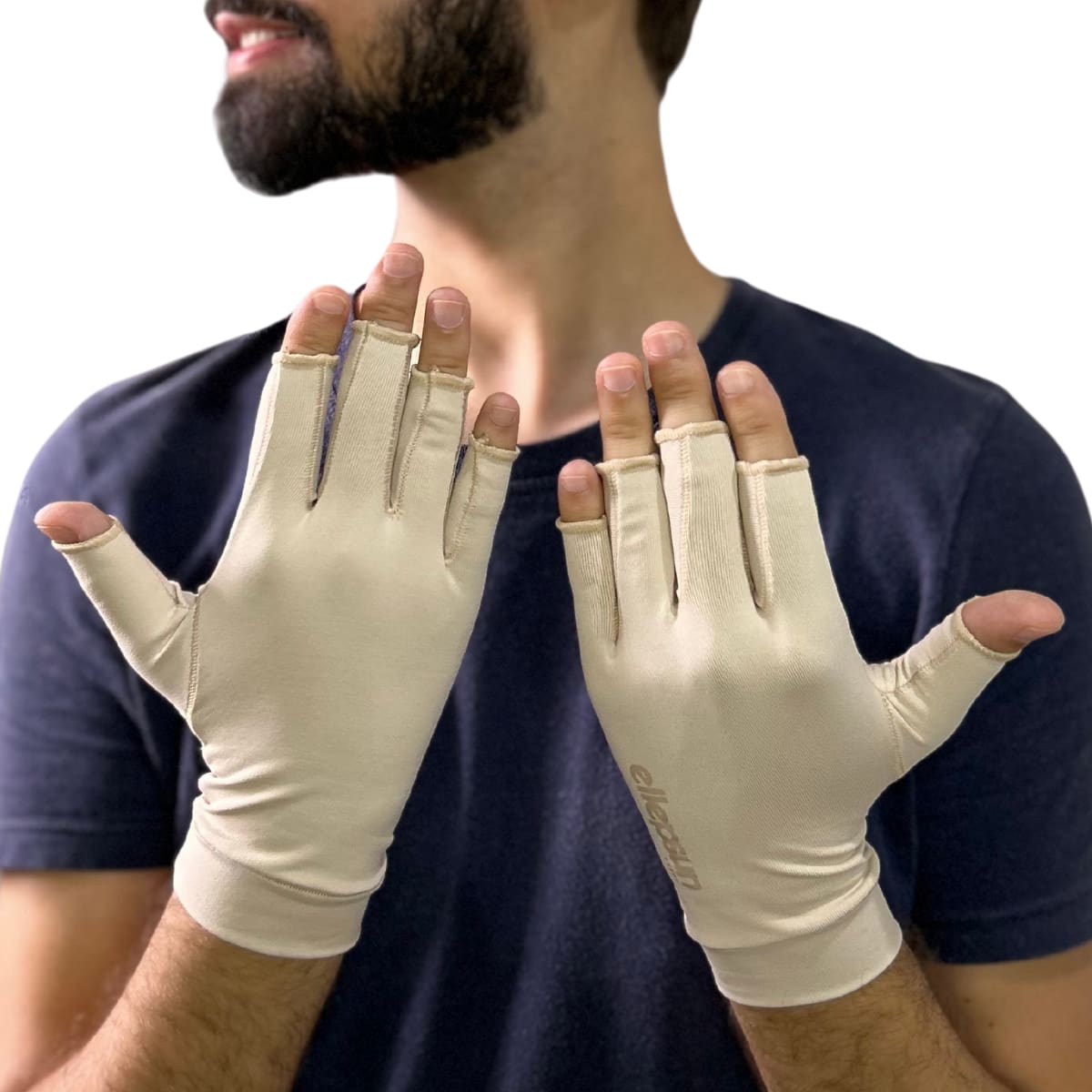 Short Glove With Maximum Sun Protection UV50+ Dermatologica - 米色 - 查看 1