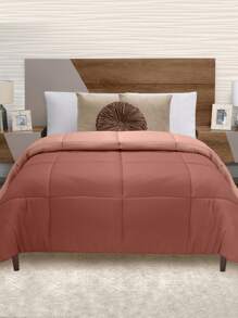 Edredón Duvet Matrimonial Dos Vistas Suave Acolchonado - Naranja - Ver 2