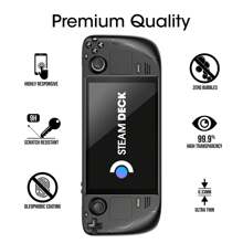 AmFilm 3 Pack For Steam Deck/Steam Deck OLED Screen Protector Tempered Glass, Designed For Steam Deck Accessories 2021 & 2022/Steam Deck OLED 2023 - transparent - View 2