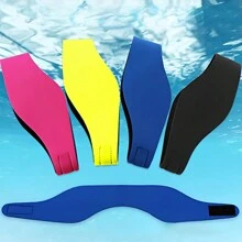 1 件可调节防水游泳头带，适用于水上运动游泳和潜水的护耳头带，海滩必需品，海滩配件，泳池浮圈