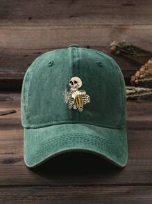 1 In Hình Đầu Lâu Uống Bia Mũ Bóng Chày, Có Thể Điều Chỉnh, Thích Hợp Cho Halloween, Ngoài Trời, Chống Nắng, Lễ Hội - Mũ bóng chày - Xem 13