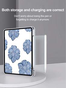 1 Ốp Bảo Vệ Pha Lê Trong Suốt Acrylic Hai Mặt Hoa Màu Xanh Đẹp Tương Thích Với IPad/Huawei, Hỗ Trợ Chức Năng Ngủ/Thức - Nhiều màu - Xem 4