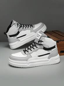 Giày thể thao nam màu trắng cho cặp đôi Giày thể thao thông thường chống trượt cho hoạt động ngoài trời, phong cách cao cấp - Xám - Xem 4