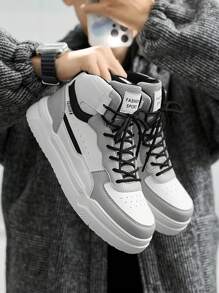 Giày thể thao nam màu trắng cho cặp đôi Giày thể thao thông thường chống trượt cho hoạt động ngoài trời, phong cách cao cấp - Xám - Xem 1