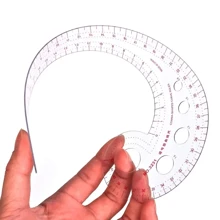 1pc Multifunctional Soft Plastic Comma-Shaped Curve Ruler Scale Sewing Tool Curve Patchwork Ruler Quilting Thread Crochet Curve Ruler