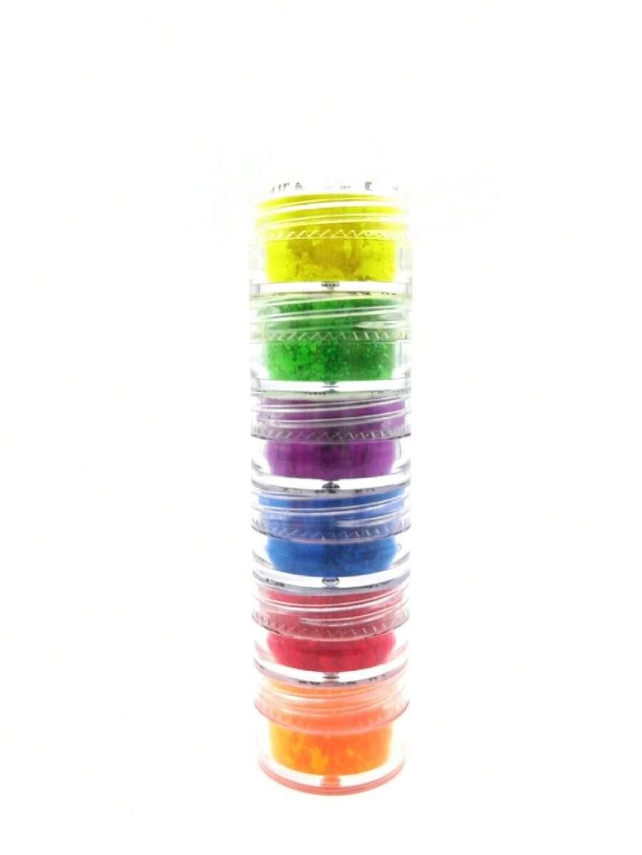 Tower Of Neon Pigments And Pearlescent Pastels - Multicolor - View 1