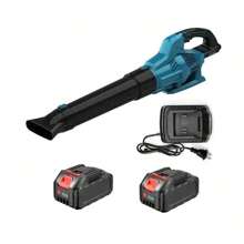 Soplador recargable de velocidad ajustable, potente secador de pelo, soplador de polvo inalámbrico industrial de alta potencia - Azul - Ver 1