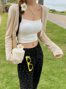 1 pezzo Vestito leggero con spalline a spaghetti e coprispalla in chiffon, estivo