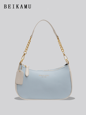 1pc Women Plain Color PU Leather Shoulder Bag, Adjustable Strap Underarm Crossbody Bag For Work