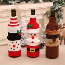 1 Bộ Áo Len Giáng Sinh, Vỏ Chai Rượu Vang, Ông Già Noel, Quần Áo Chai Rượu Người Tuyết Giáng Sinh, Váy Chai Rượu, Thiết Kế Áo Khoác, Túi Đựng Chai Rượu, Dùng Để Trang Trí Tiệc Giáng Sinh, Vỏ Chai Rượu Giáng Sinh, Áo Len Dệt Kim, Váy Chai Rượu, Giáng Sinh Vỏ chai rượu vang hình người tuyết, Đồ trang trí Giáng sinh, Áo len Giáng sinh, Trang trí tiệc, Trang trí bàn ăn - Nhiều màu - Xem 2