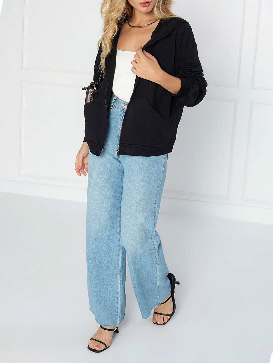 K&K FASHION Women Sweatshirts - 黑色 - 查看 1