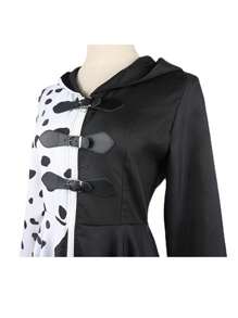 Trang phục cosplay, trang phục dự tiệc dành cho người lớn Halloween - Đen và trắng - Xem 4