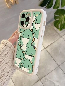 1 pièce Étui de téléphone antichoc avec motif mignon de dinosaure et trou de protection de caméra. Compatible avec 11 Pro Max/12 Pro Max/13 Pro Max/14 Pro Max/15 Pro Max, , Redmi, OPPO, Realme, VIVO, Infinix, Honor, MOTO, OnePlus