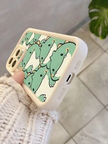 1 pièce Étui de téléphone antichoc avec motif mignon de dinosaure et trou de protection de caméra. Compatible avec 11 Pro Max/12 Pro Max/13 Pro Max/14 Pro Max/15 Pro Max, , Redmi, OPPO, Realme, VIVO, Infinix, Honor, MOTO, OnePlus