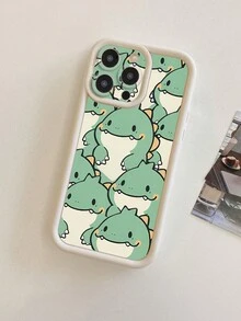 1 pièce Étui de téléphone antichoc avec motif mignon de dinosaure et trou de protection de caméra. Compatible avec 11 Pro Max/12 Pro Max/13 Pro Max/14 Pro Max/15 Pro Max, , Redmi, OPPO, Realme, VIVO, Infinix, Honor, MOTO, OnePlus