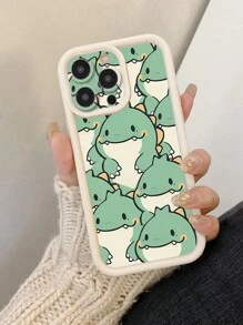 1 pièce Étui de téléphone antichoc avec motif mignon de dinosaure et trou de protection de caméra. Compatible avec 11 Pro Max/12 Pro Max/13 Pro Max/14 Pro Max/15 Pro Max, , Redmi, OPPO, Realme, VIVO, Infinix, Honor, MOTO, OnePlus