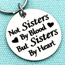 1 件不锈钢钥匙扣配件友谊珠宝姐妹礼物最佳朋友钥匙扣圣诞节礼物送给姐妹最佳朋友生日礼物 BFF 礼物创意 - 銀色 - 查看 3