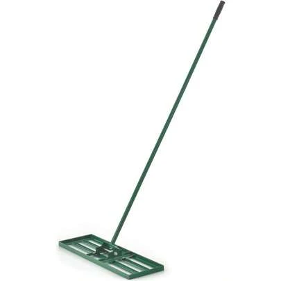 Râteau pour niveler la pelouse, râteau de nivellement avec manche ergonomique de 170 cm, poussoir de nivellement de surface, outil de pelouse pour jardin de golf, cour, (75 x 25 cm), outils de jardin, outils de jardinage pour le jardin