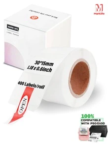 1 Roll, Marklife Label Maker Paper, Original Self-Adhesive Thermal Labels, Compatible With P50/D100/ Phonemo M110/M220/M221, 1.96''x1.96''(50x50mm), Square Stickiness Stickers Multi-Purpose,White,180 Label/Roll For Clothing, Ingredient, Logo, Barcode, Address, Glass Jar, Candle