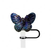 Phích cắm ống hút hình bướm 1 mảnh, thích hợp cho đường kính ống hút 10cm, phích cắm ống hút cốc xe hơi 40oz, nắp ống hút, tấm che bụi, có thể tái sử dụng, chất liệu acrylic - Nhiều màu - Xem 7